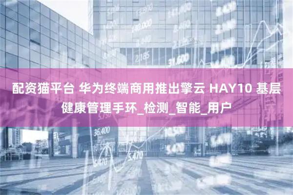 配资猫平台 华为终端商用推出擎云 HAY10 基层健康管理手环_检测_智能_用户